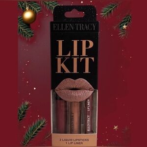 Ellen Tracy Lip Kit in Rich Brown and Nude Lip Kit 2 lipgloss and 1 lip liner